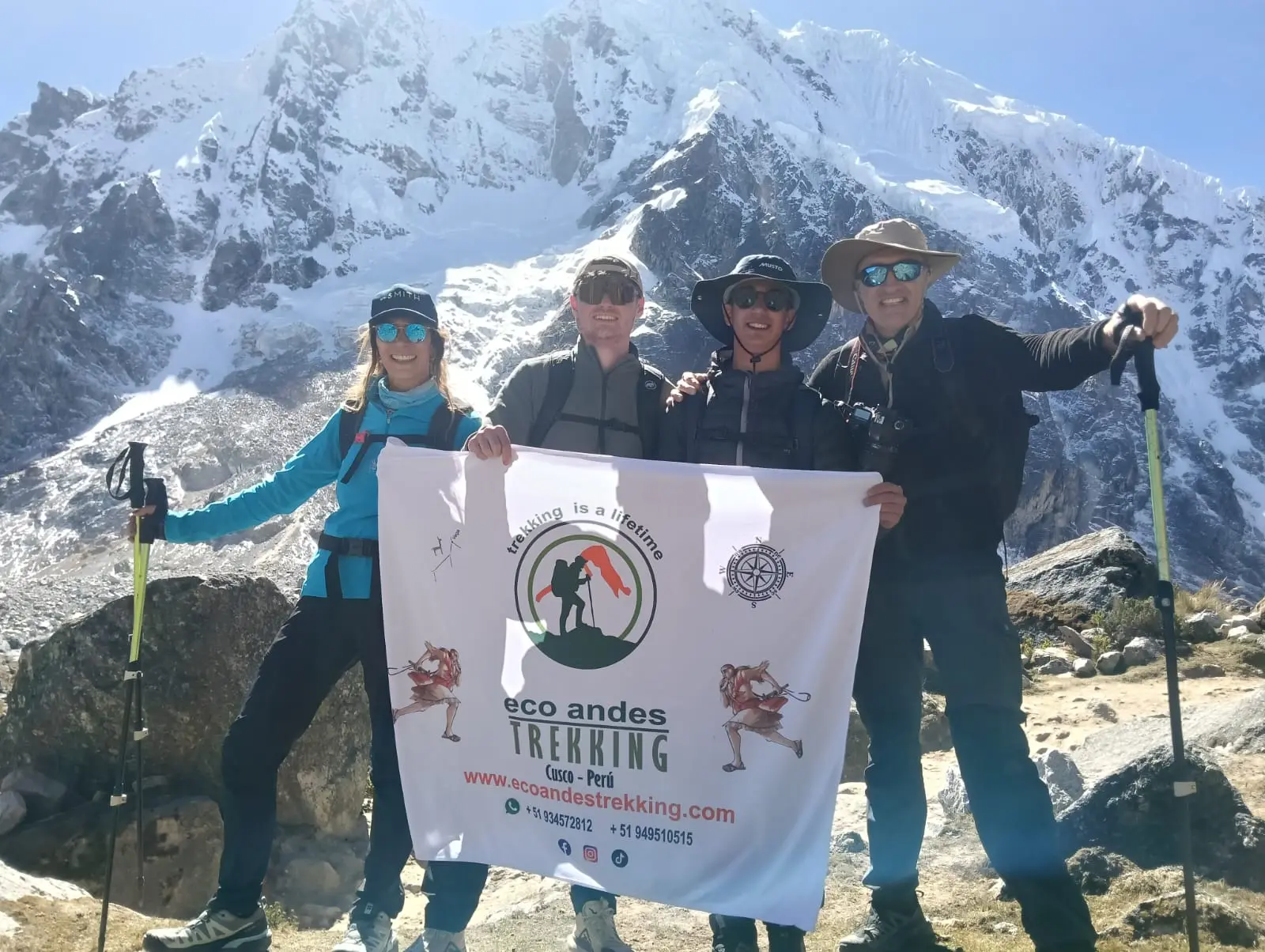 Salkantay Trek sunrise view from base camp in Cusco Peru